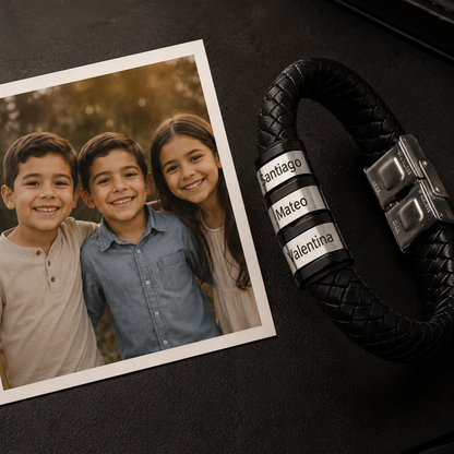 Pulsera Papá e Hijos (Hasta 8 nombres)
