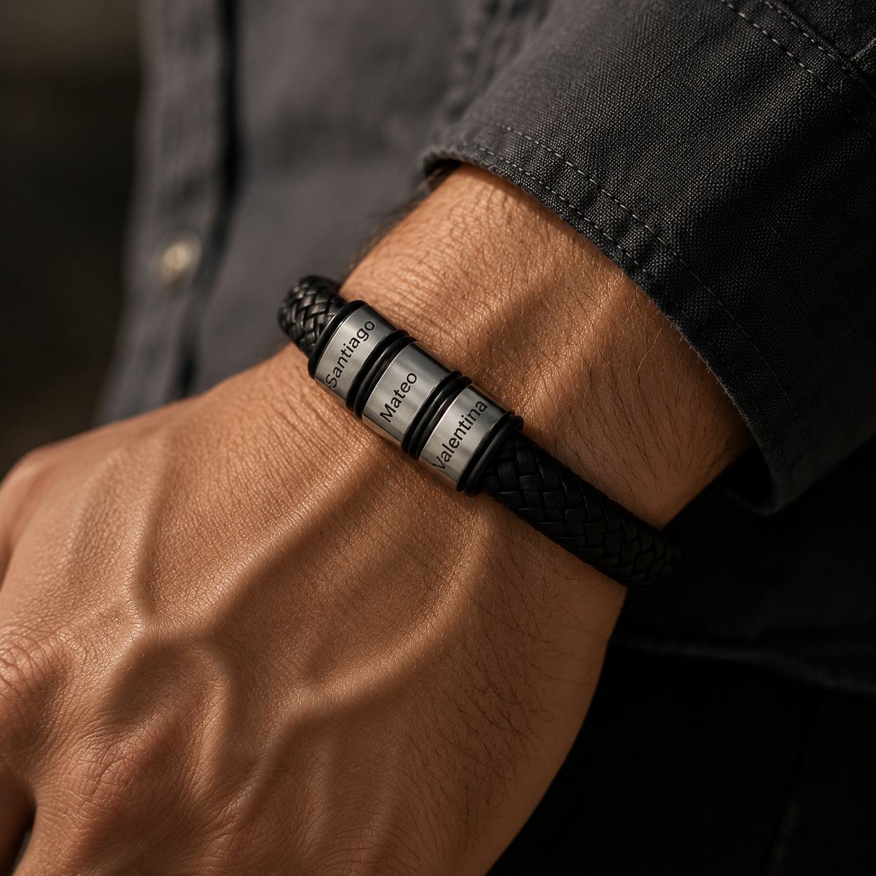 Pulsera Papá e Hijos (Hasta 8 nombres)